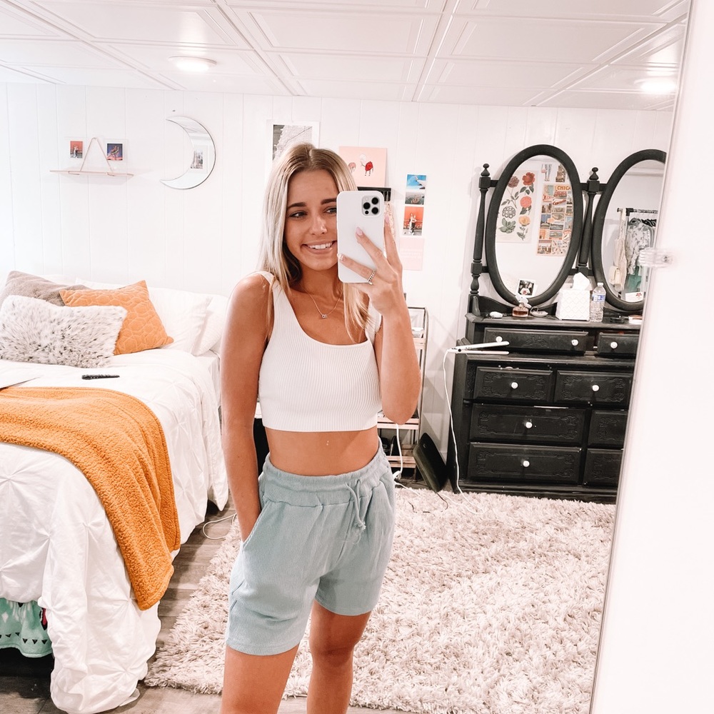 NWT Boutique Blue Waffle Knit Shorts!! - Picture 8 of 10